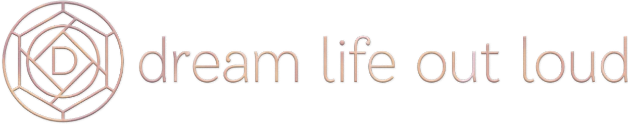 Logo from Dream Life Out Loud wellness coach website